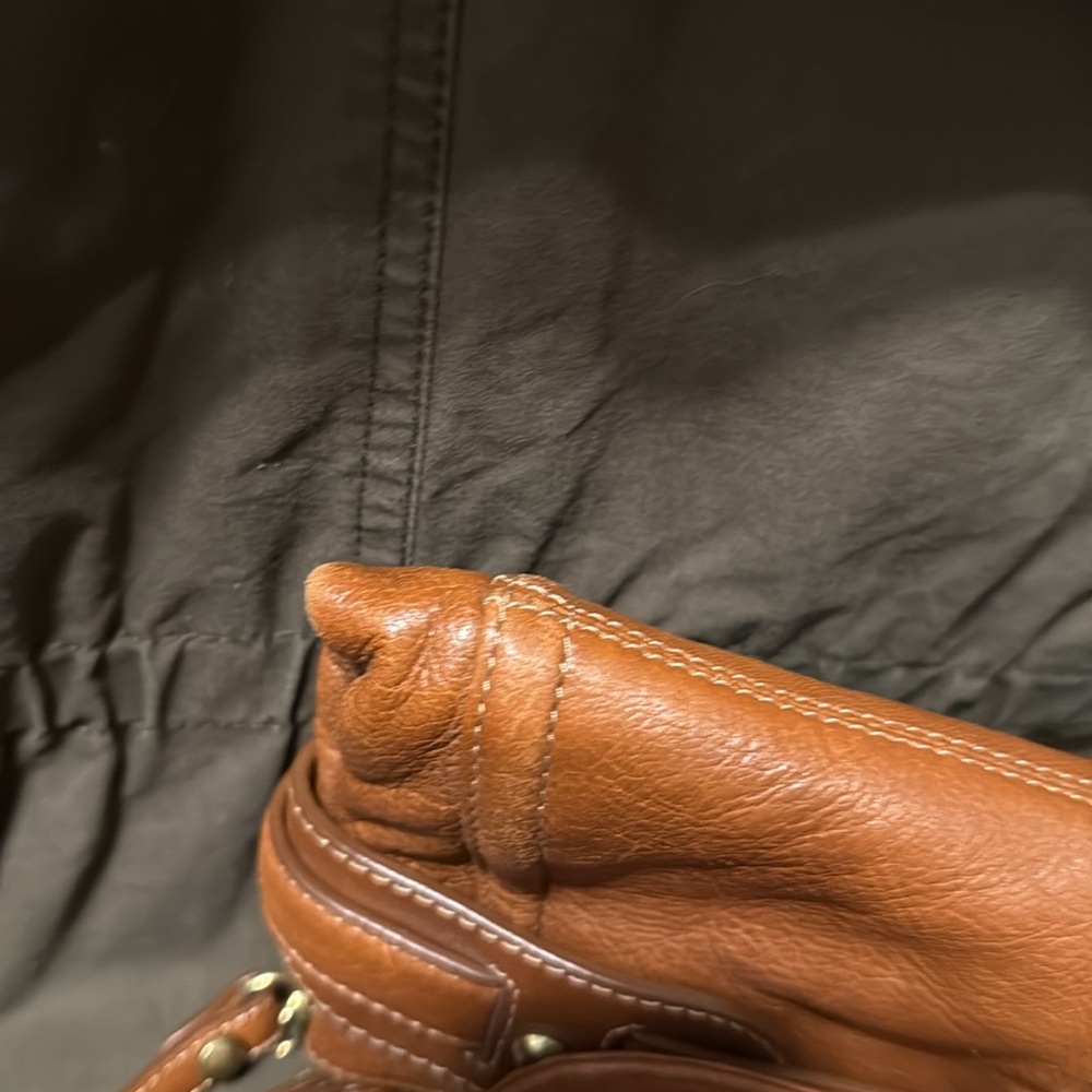 Kooba Tan Leather Clutch Wristlet with Buckle and wrist Strap - Picture 7 of 11